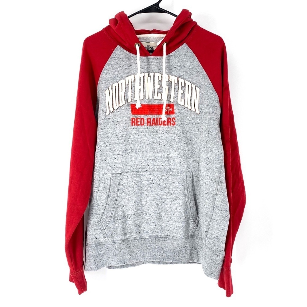 NorthWestern Red Raiders Raglan Hooded Sweatshirt